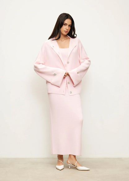 oversized cardigan with turn-up sleeves