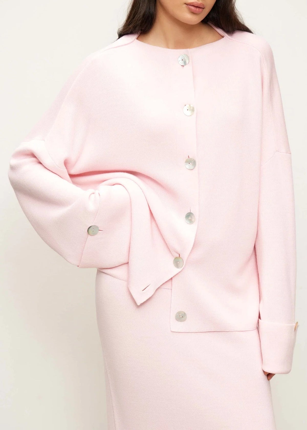 oversized cardigan with turn-up sleeves