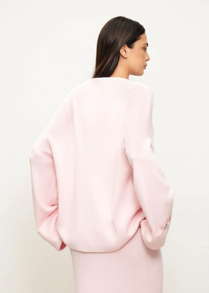 oversized cardigan with turn-up sleeves
